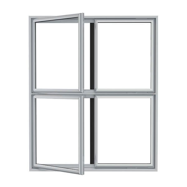 PARTSAY TOP & BOTTOM FOUR DOORS ALUMINUM FRAMED GLASS DOOR FA-01_Front Open Door