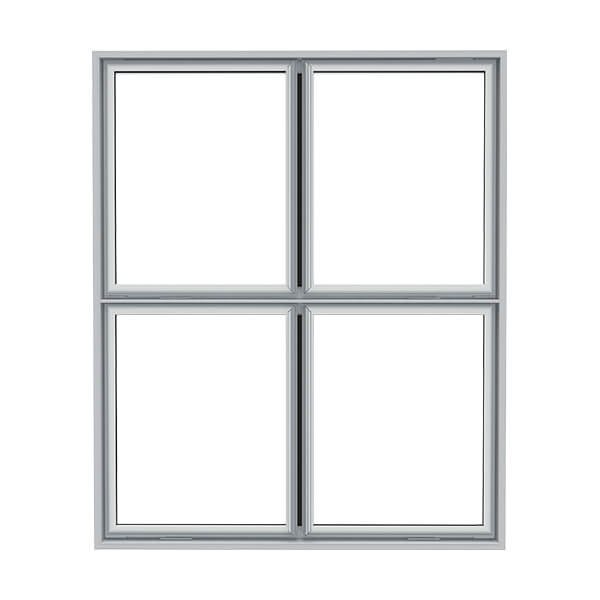 PARTSAY TOP & BOTTOM FOUR DOORS ALUMINUM FRAMED GLASS DOOR FA-01_Front
