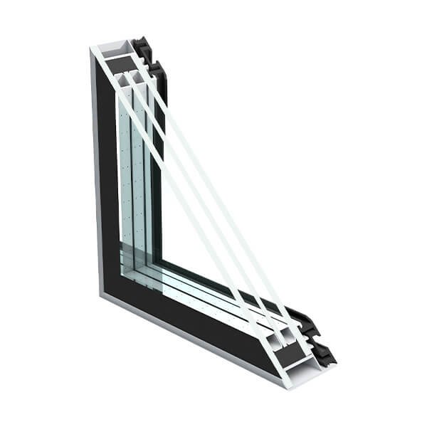 PARTSAY 22MM WIDE FRAMELESS GLASS DOOR FD-02_3 Layer Glass
