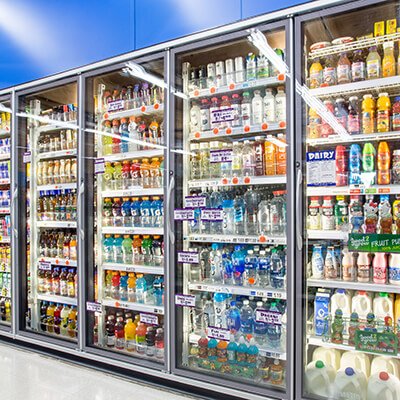 Slim Aluminum Framed Glass Door Walk-in Coolers