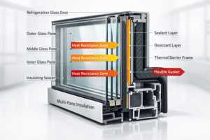 PARTSAY commercial refrigeration insulated glass door system for OEM manufacturers